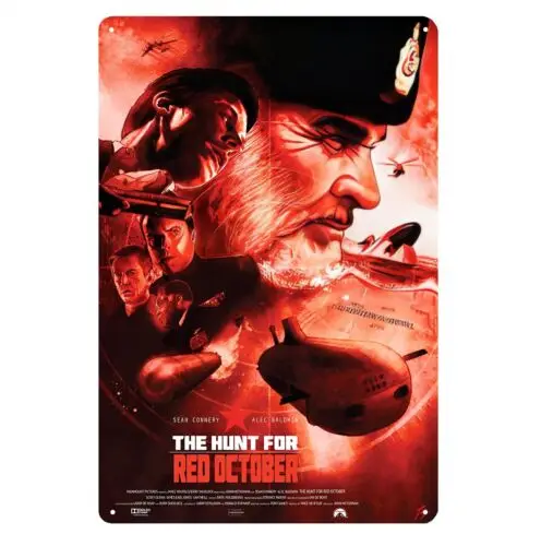 The Hunt For Red October Submarine Movie Metal Poster Tin Sign 20x30cm Plate