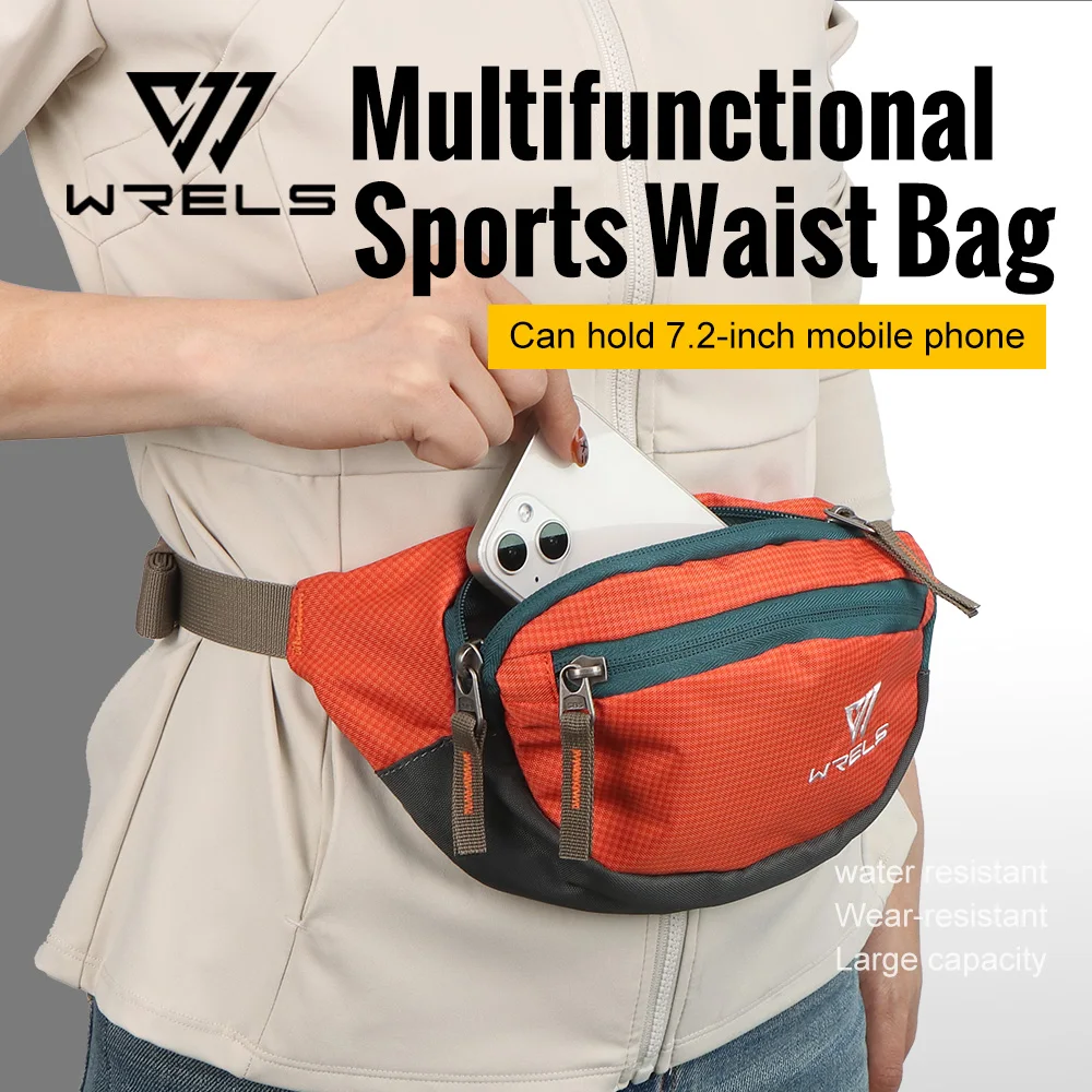 WRELS Fanny Pack Waist Bag Small Waistpack for Jogging Hiking  Adjustable Fannypack Waistpack with Multi-Pockets Sports Beltbag