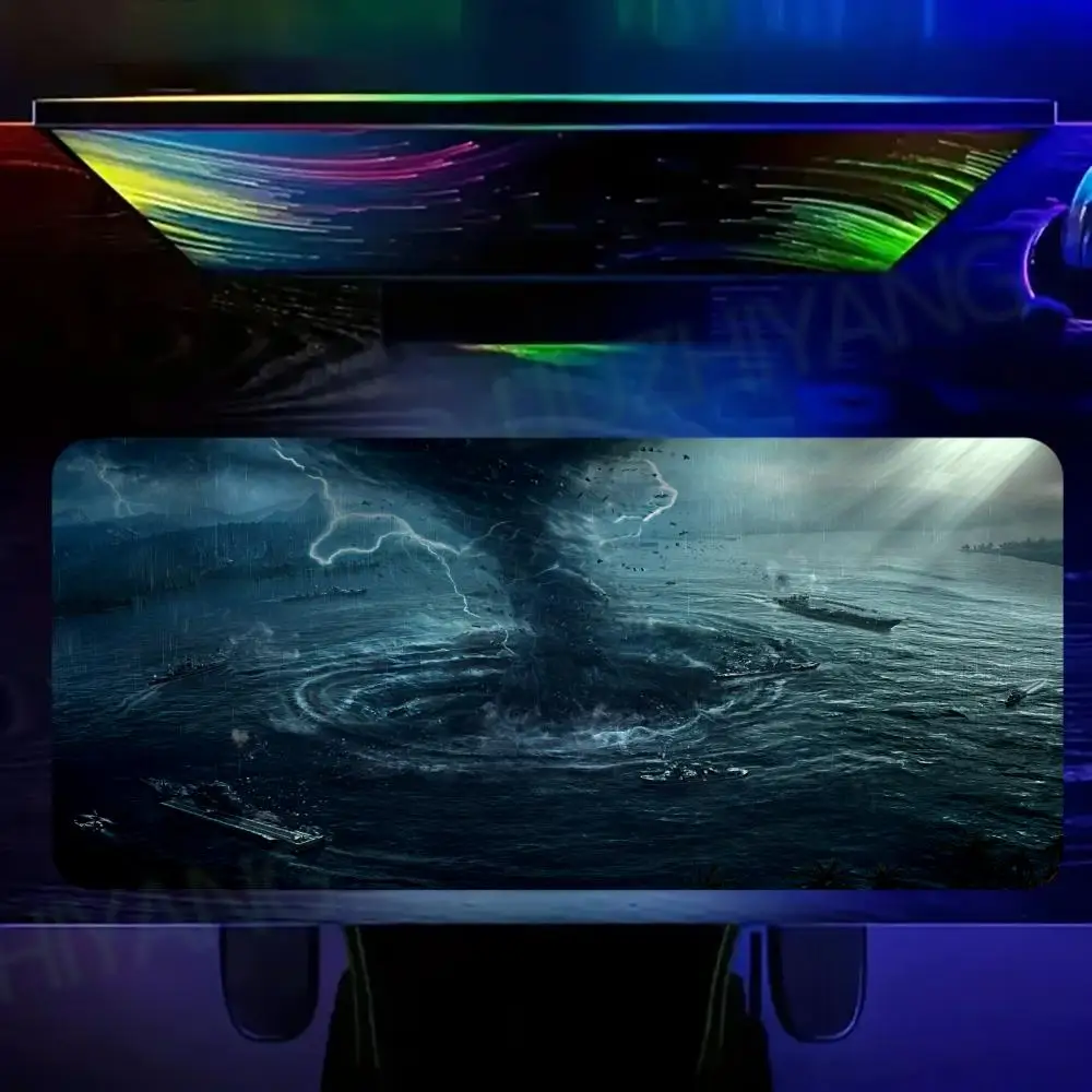 

Sea Waves Mouse Pad XXL Large Gaming MousePad Anti-Slip Rubber Saft Deskmat Gamer Office Computer Accessories Extended Desk Mat