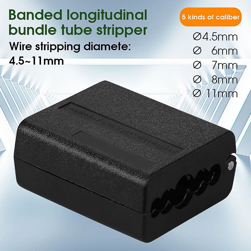 4.5-11MM Longitudinal Beam Tube Stripper Optical Fiber Cable Jacket Sheath Slitter Fiber Optic Loose Tube FTTH Stripping Tool