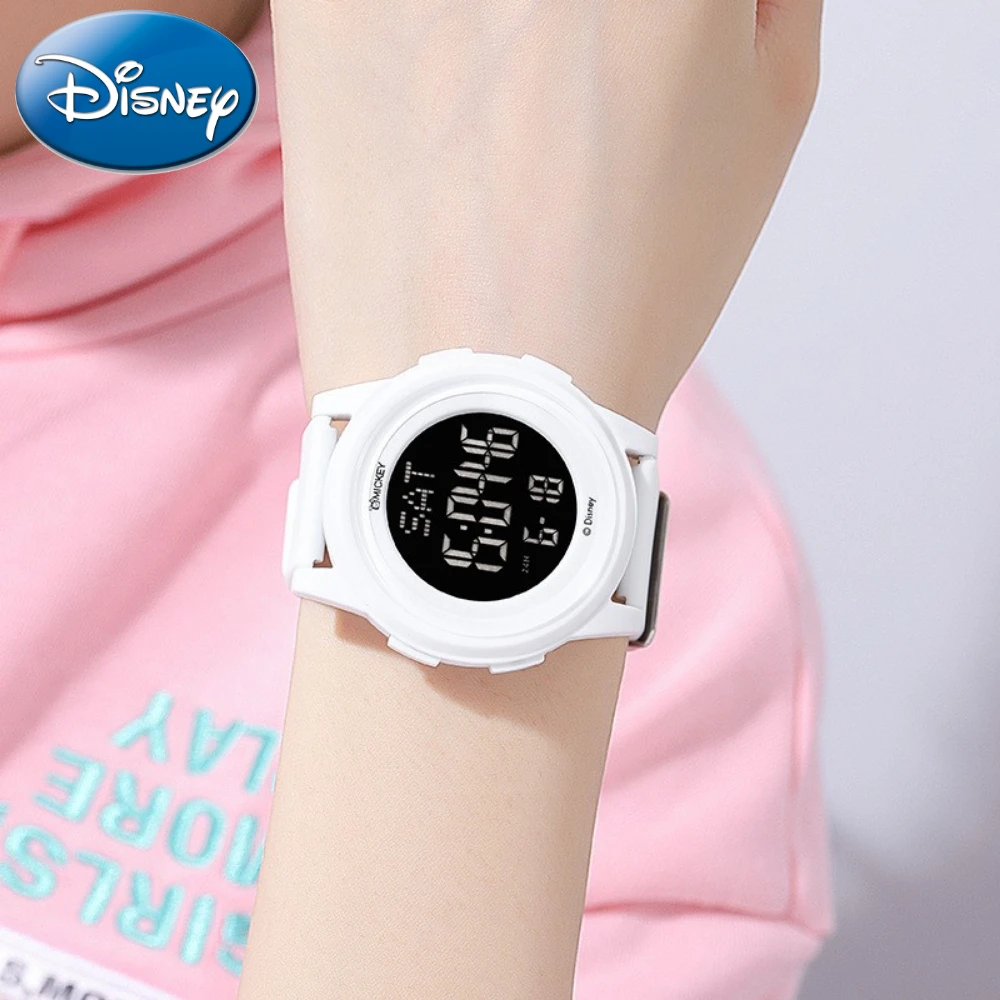 Disney Digital Watch Large Dial Luminous Waterproof Children\'s Student Test Special Electronic Men\'s Clock Relogio