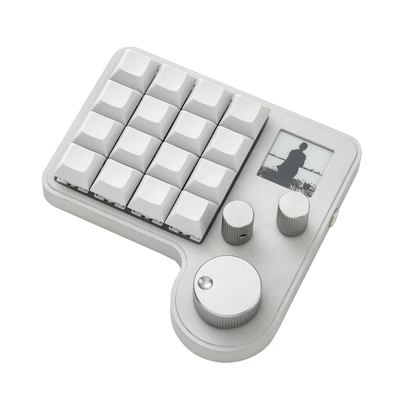 16 Keys 3-Knob Programmable Mini Mechanical Keypad, 3-Mode Wireless Ergonomic Shortcut Keyboard for Procreate Design Editing view 3