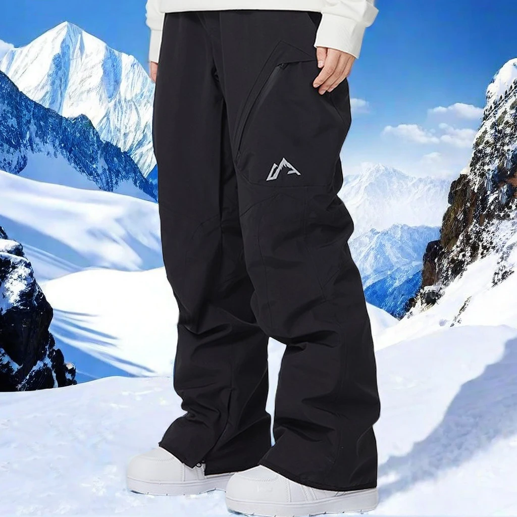 Pantalones de esquí impermeables para hombre y mujer, ropa de esquí cálida a prueba de viento, monos de Snowboard, deporte alpino, invierno, 2025