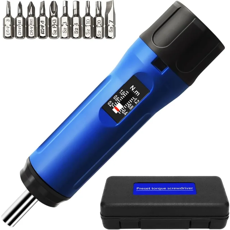 Professional Precision Screwdrivers Torque 1/4 Drive Precise Ratchet Aluminum Handle Mini Electrician Tool Repair Kit Screw Set