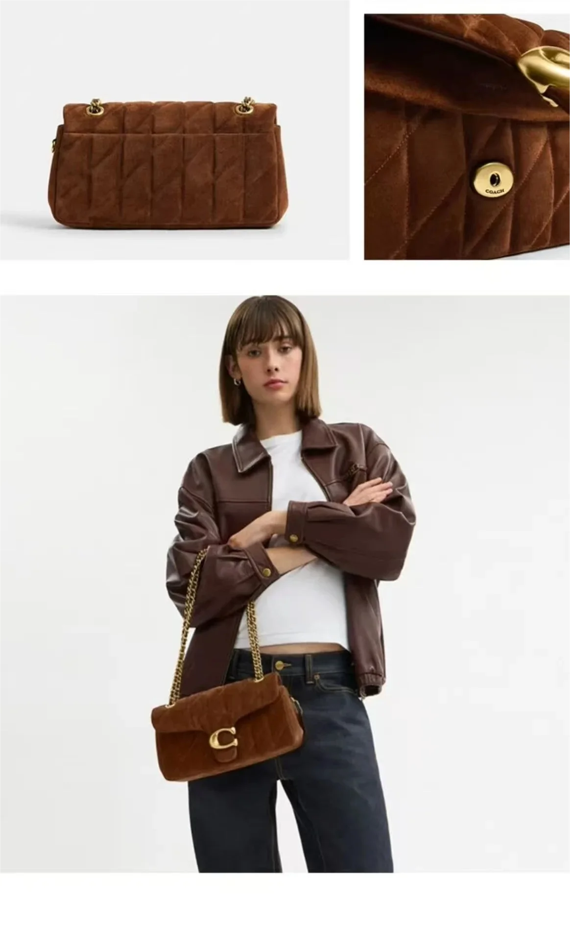 

High-quality premium fashion diamond-link shoulder and crossbody bag, small square bag for instant profit