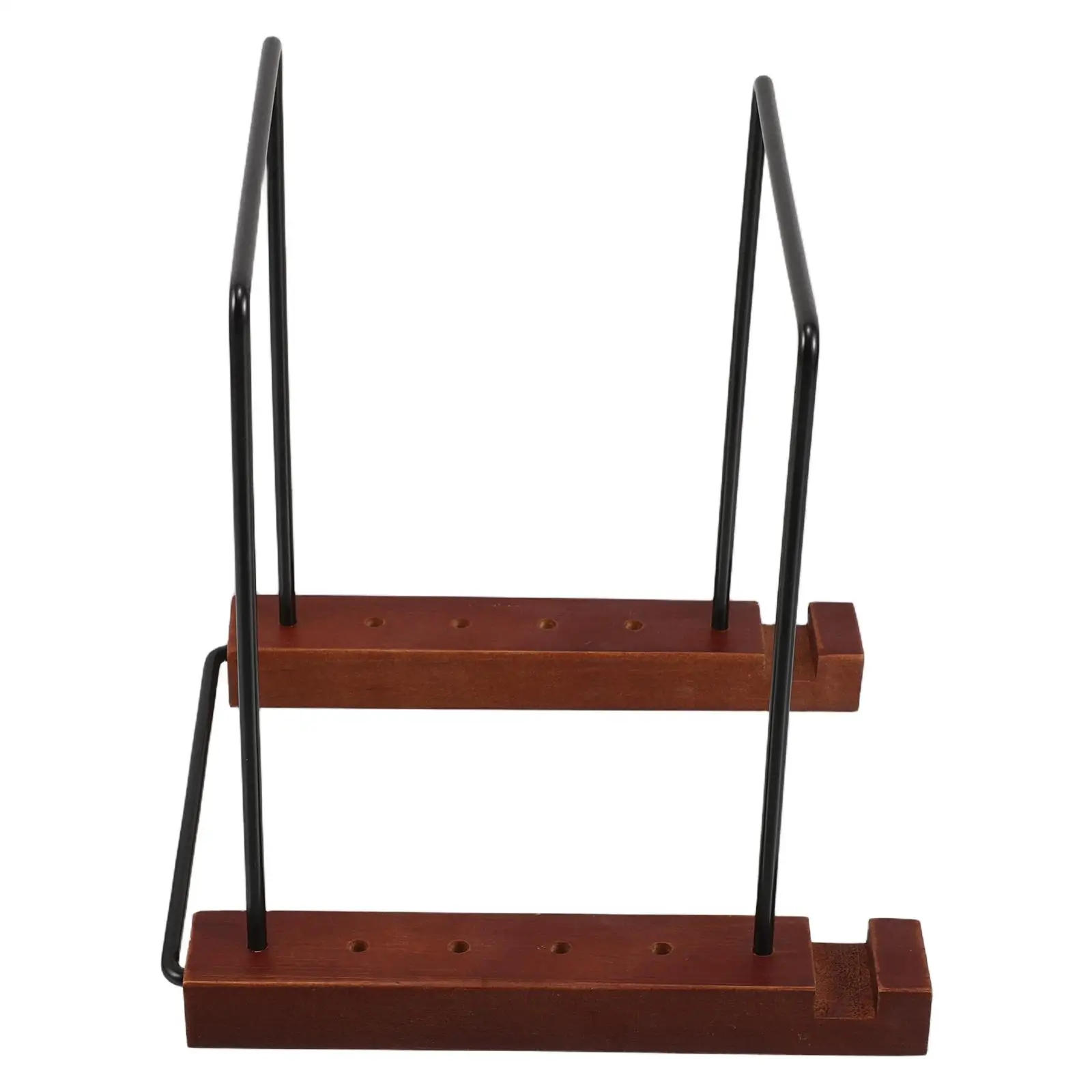 

Desktop Vinyl Record Rack Wooden Holder Frame CD ganizer Shelf Storage Iron Wood Combination Space Saving Design Record