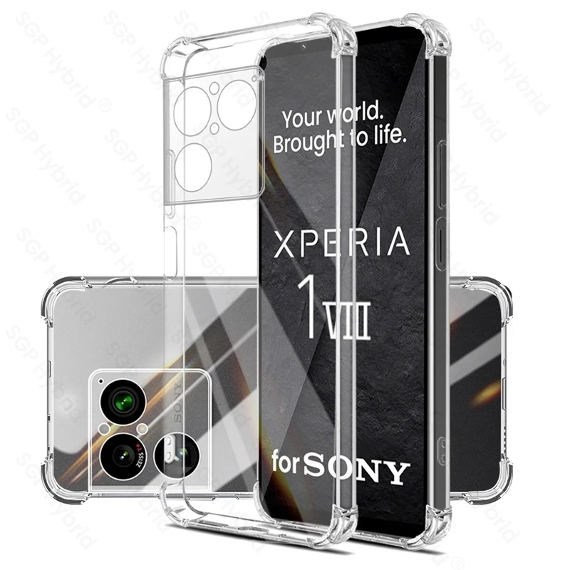 Funda protectora de TPU transparente para Sony Xperia 1 VIII 1VIII 5G, carcasa protectora suave para Xperia1 VIII Xperia1VIII SonyXperia1VIII