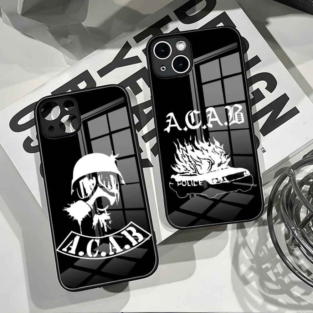 All Cops Are Bastards Acab Ultras Phone Case Apple for iPhone 15 Pro Plus 14 Pro 12 11 13 Mini X XR XS Max 8 7 6 Plus SE Glass B