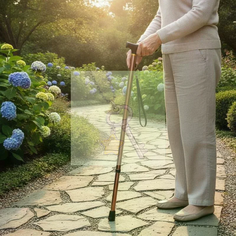 Telescopic Aluminum Walking Stick: Multifunction Foldable Hiking Trekking Pole & Crutch for Elderly Outdoor Support & Stability