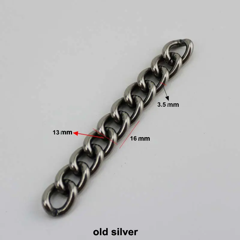 10 meters 5 meters 6 colors 3.5mm Line 13mm Roller metal light aluminum chain for hand bags long strap replacement