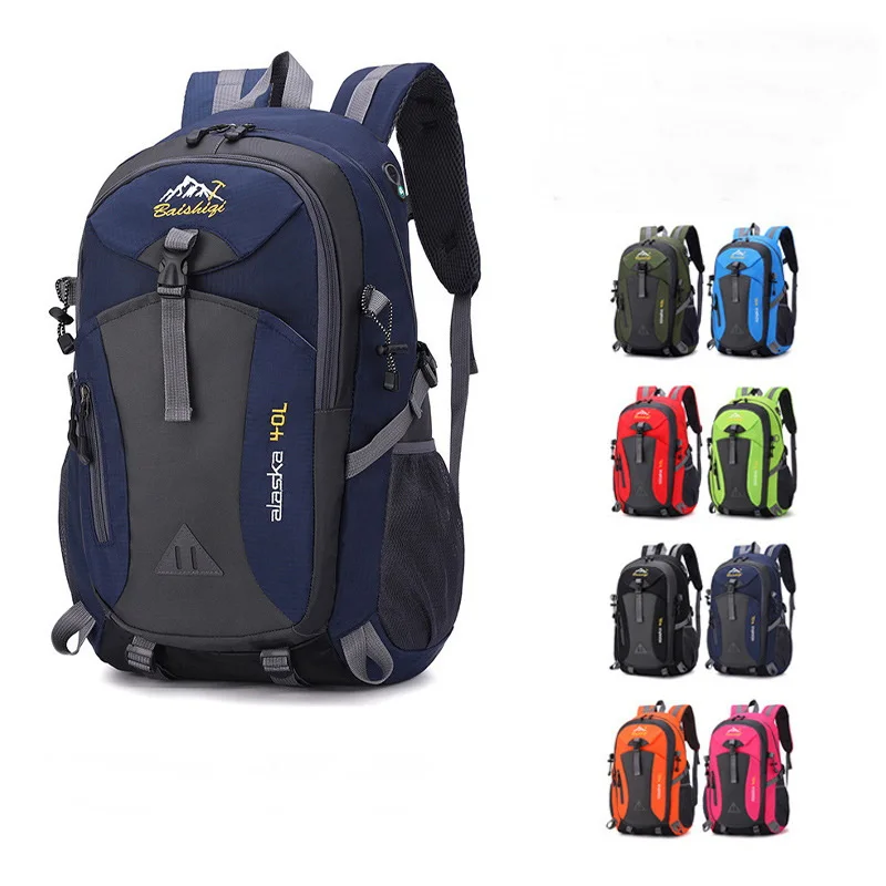 40L Hiking Backpack Outdoor Travel Camping Rucksack Waterproof Nylon Mountaineering Bag for Men Women Trekking