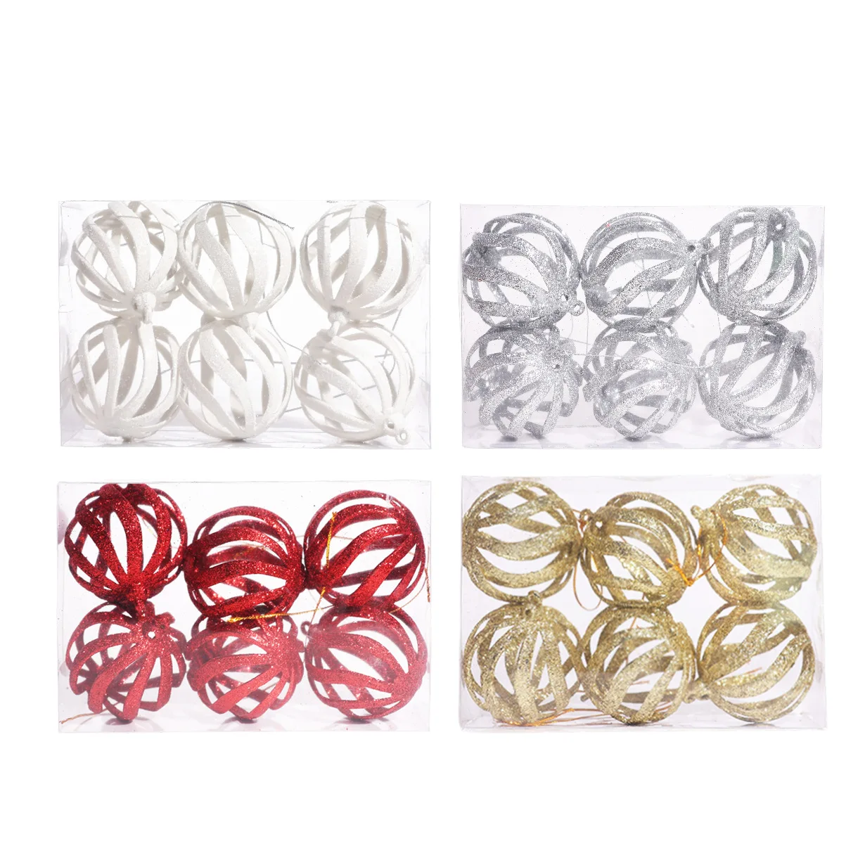 6 قطعة 6 سنتيمتر عيد الميلاد الديكور الجوف عيد الميلاد الكرة معلقة شجرة عيد الميلاد قلادة ديكور المنزل ترتيب الحفلات السنة الجديدة هدية نافيداد