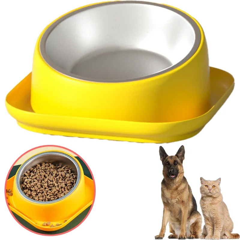 Slope Anti-Ant Food Bowl Pet Cat Feeder for Cat Pet Accessories Dog Bowl Quality Stainless Steel Container for Cats Pet Supplies