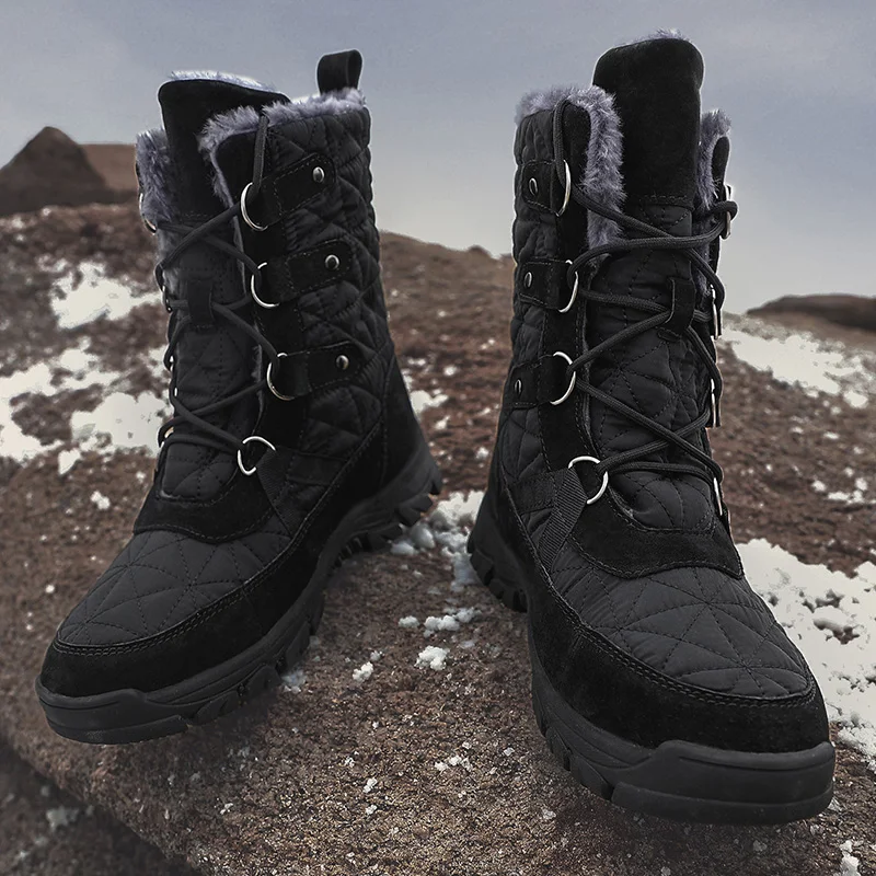 48 yards down snow boots men plus size winter plus velvet warm padded shoes anti-slip 46 northeast cotton boots 47