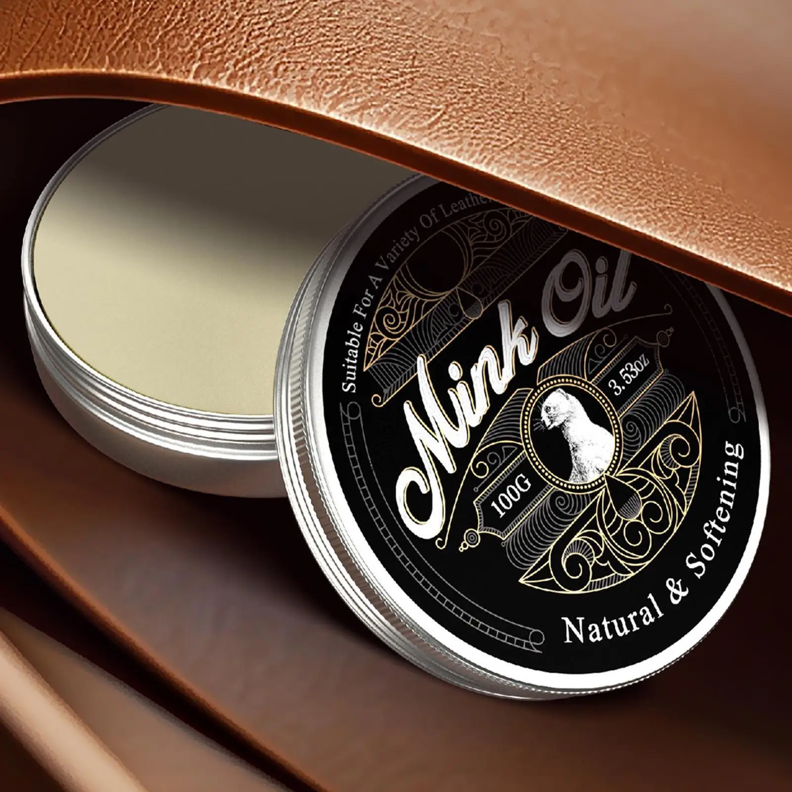 100g Mink Oil For Leather Boots Leather Care Cleaner Conditioner Soften And Restore For Boots Shoes Clothing
