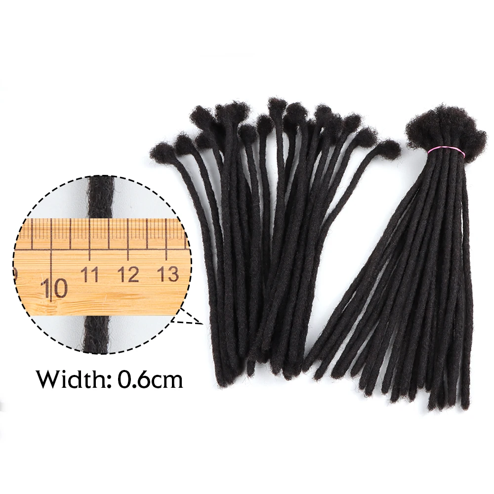 60 stränge VAST Dreads Extensions Hohe Qualität 100% Voller Handgemachte 100% Menschliches Haar Sisterlocks