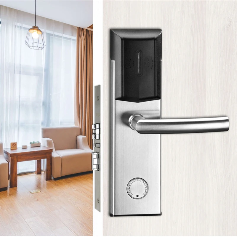 T57 Card RFID Key Card Smart Hotel Room Rf Cards Door Lock With Management System Software