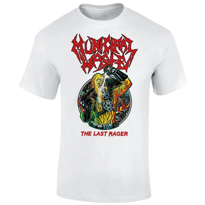 2026 Summer American Scolding Metal Band MUNICIPAL WASTE Men's Punk Rock Style American Short-sleeved T-shirt