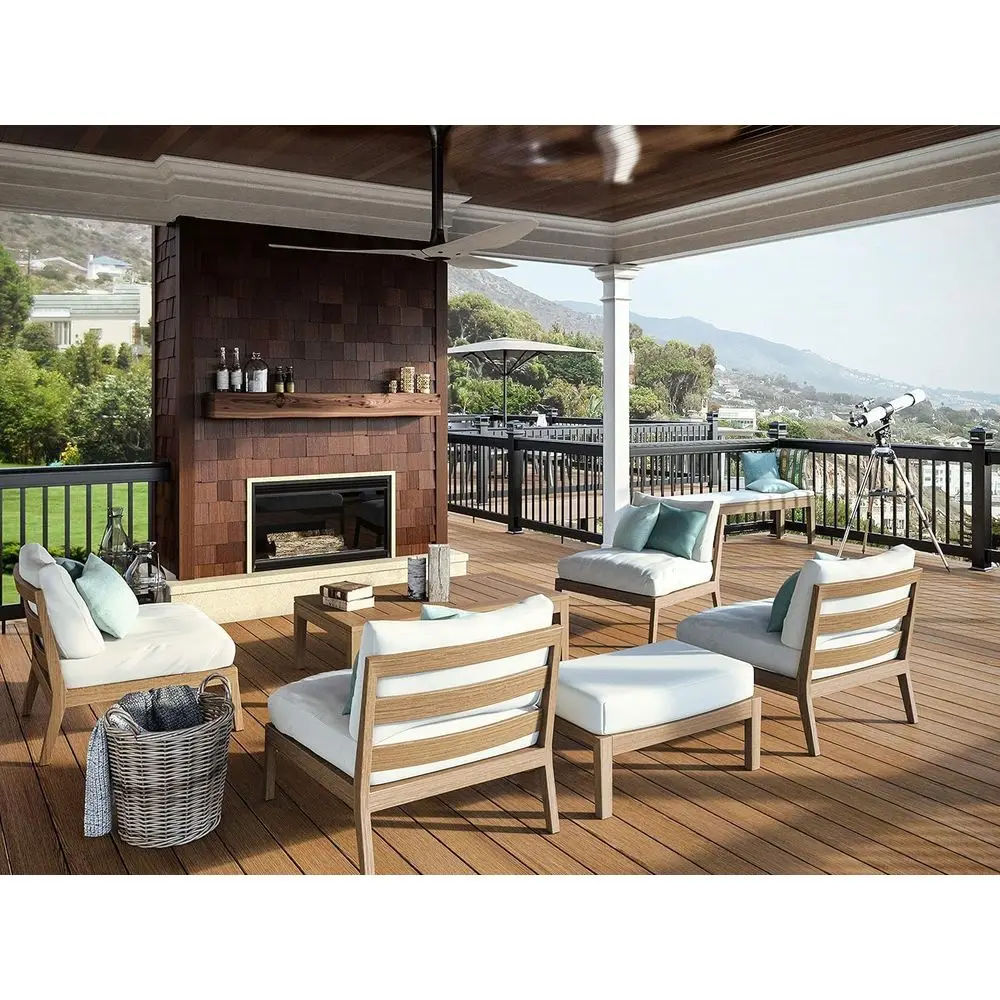 36 Hollow Rectangle Deck Balusters with End Caps and Screws for 60-Pack Railing Support