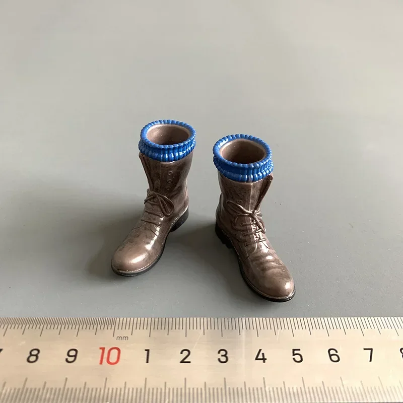 1/6 Scale Men/Women Soldier Solid Straight Inserts Shoes High-top Long Boots Model for 12'' Figures Body DIY Doll