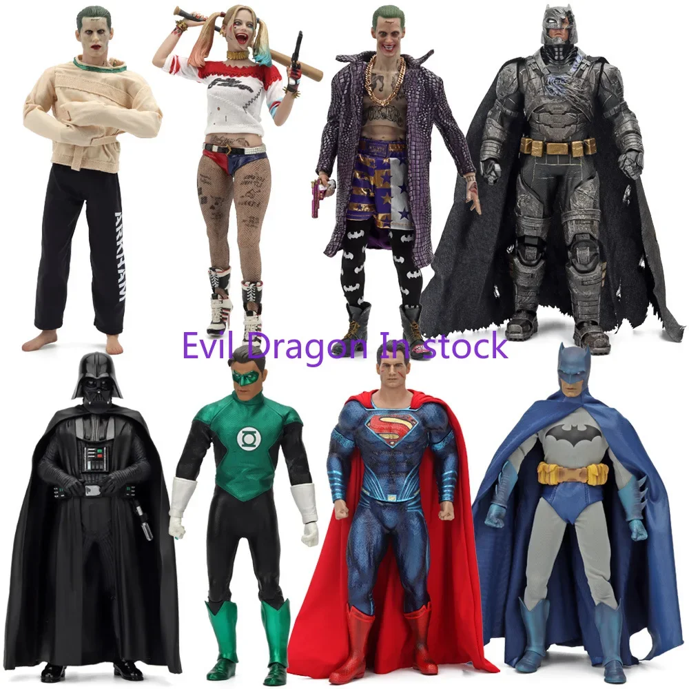 

In Stock 2023 DC Super Heroes Joker Harley Quinn Batman Superman Flash Green Lantern Statue PVC Action Figure Model Toy Gift