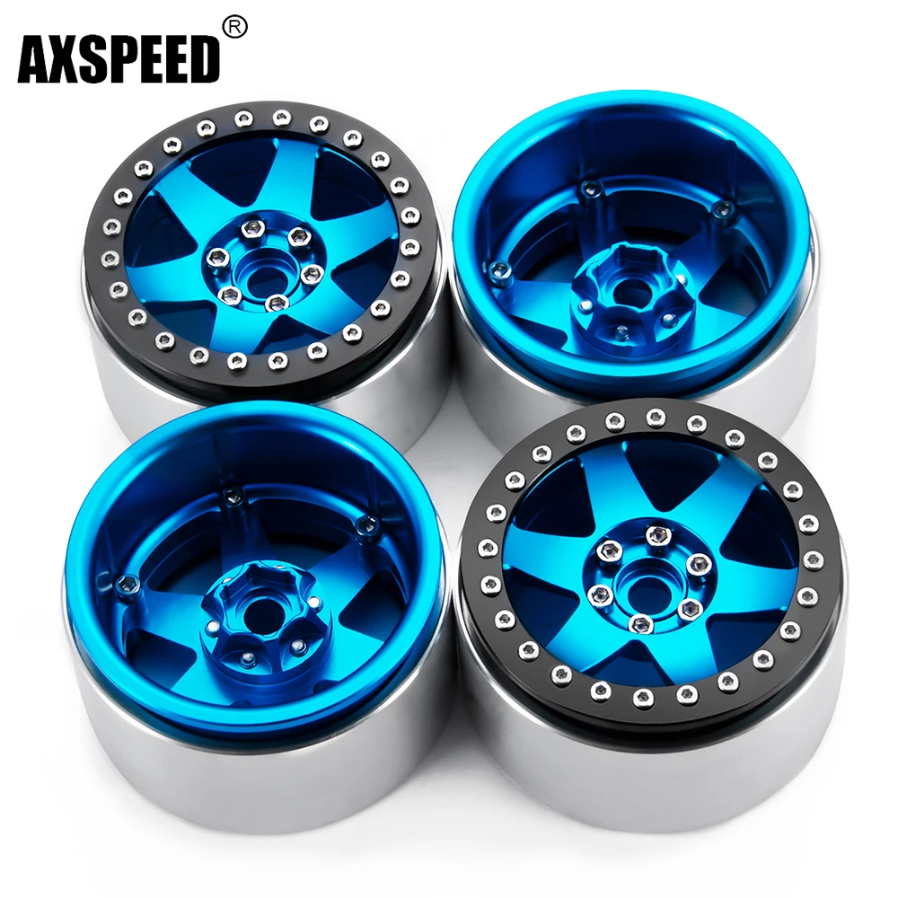 

AXSPEED 4 шт. 2,2 дюйма колесные диски из металлического сплава Beadlock для 1/10 RC Crawler Axial SCX10 обновленные детали для автомобилей