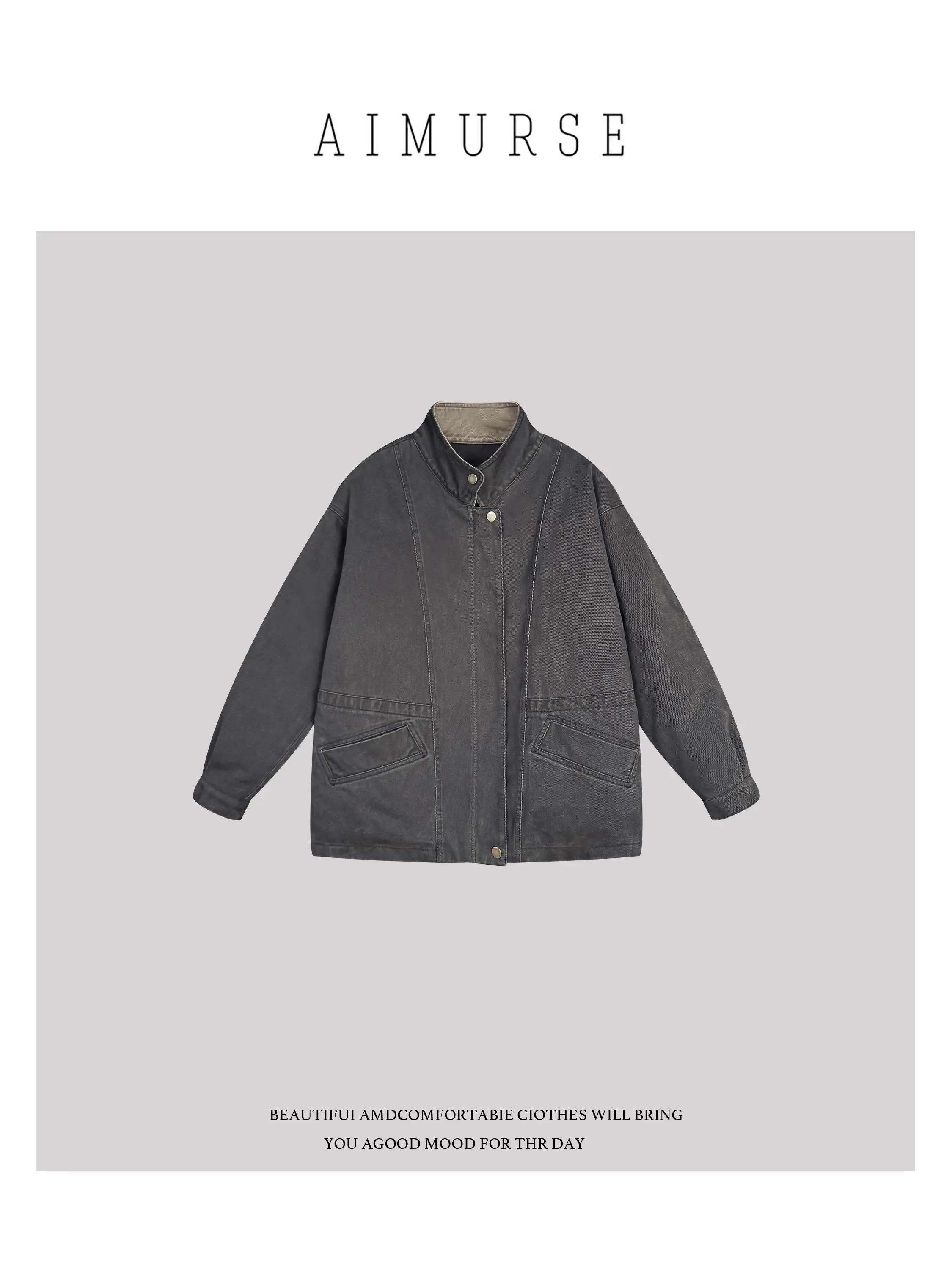 

Теплая хлопковая пуховая куртка AIMURSE из чистого хлопка, зимнее пальто с уникальным дизайном AM7068, женское модное пальто