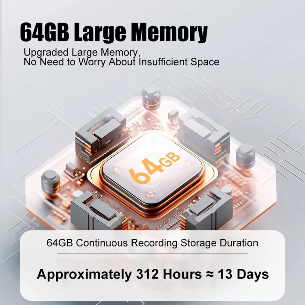 مسجل صوت Famue L11 بسعة 64 جيجابايت لاجتماعات الفصول الدراسية للطلاب، 40 ساعة 1536 كيلوبت في الثانية عالي الدقة، يعمل بالصوت بلمسة واحدة، توفير الطاقة المنخفضة بكلمة مرور #6