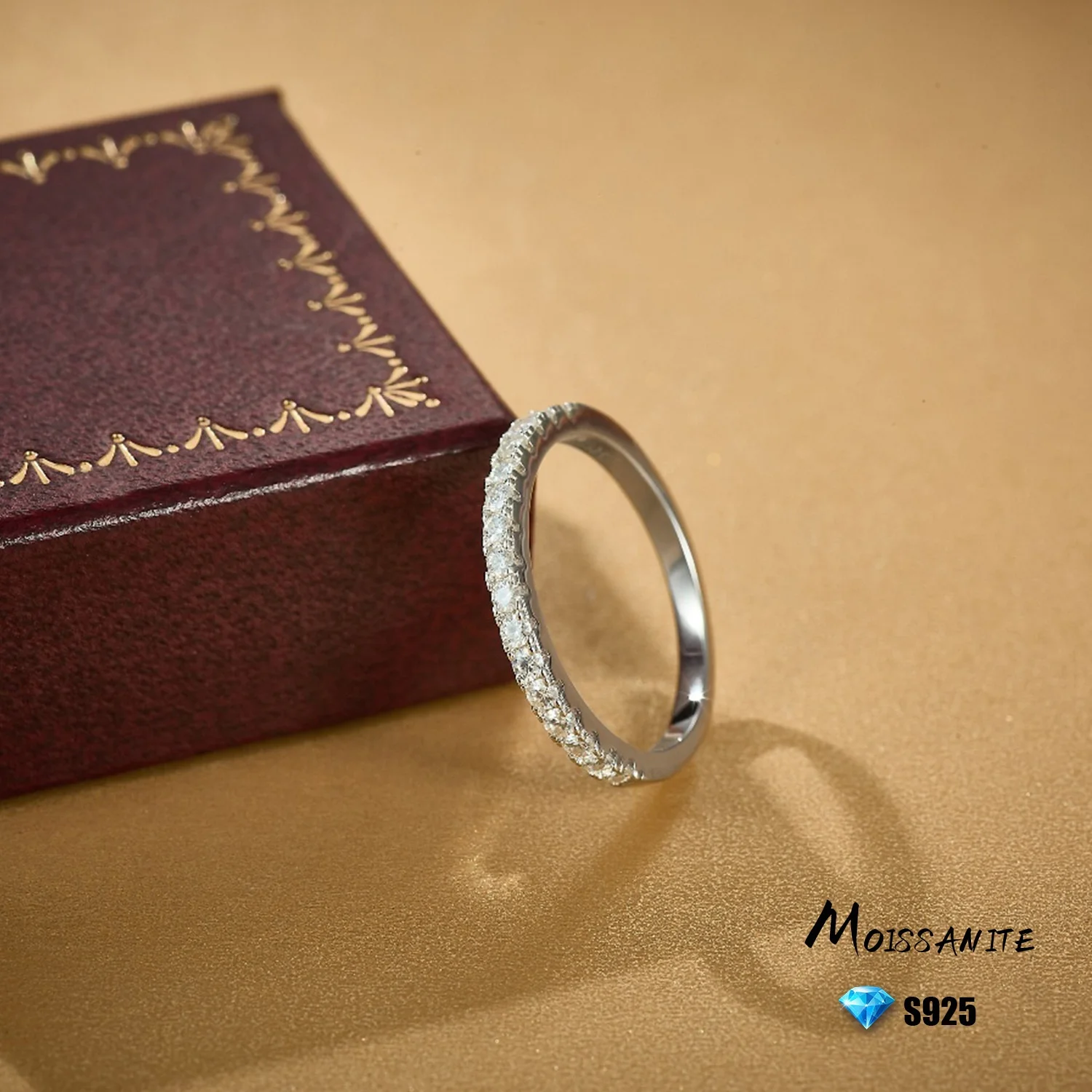 

Full Moissanite Ring 925 Sterling Silver Rings for Women with Gra Certificate Wedding Engagement New 2025