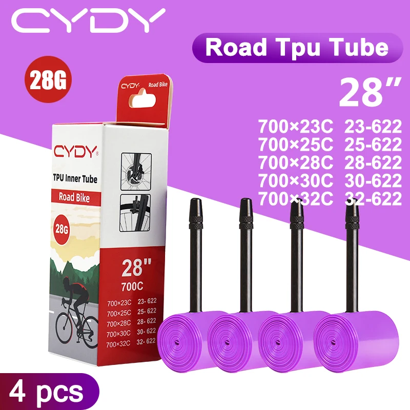 28g CYDY Rennrad TPU Schlauch 700x23C 25C 26C 27C 28C 30C 32C Fahrradreifen Kamera Reifen 700C Pneu Aro Französisches Ventil