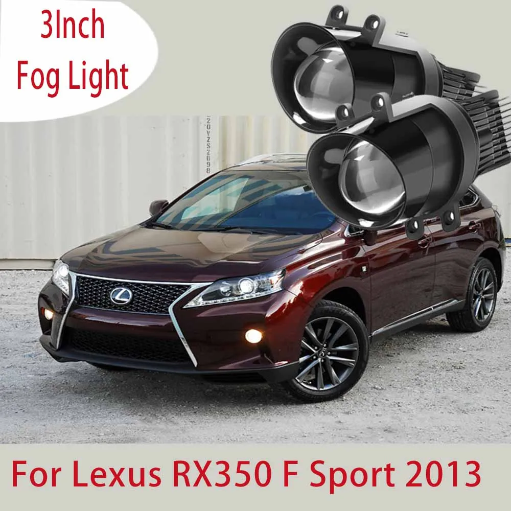

LED Projector Lenes 90W Car Fog Lamp Retrofit Lens 6000K-6500K 2pcs 3 inch Fog Lamp For Lexus RX350 F Sport 2013