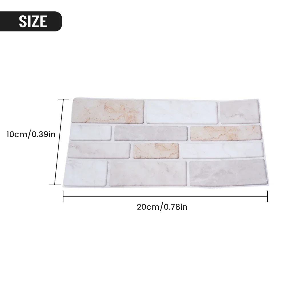 

Wall Tiles Tile Stickers 20 * 10cm 3D Bathroom Kitchen Mosaic Tile Sticker Brand new High quality Oil resistant