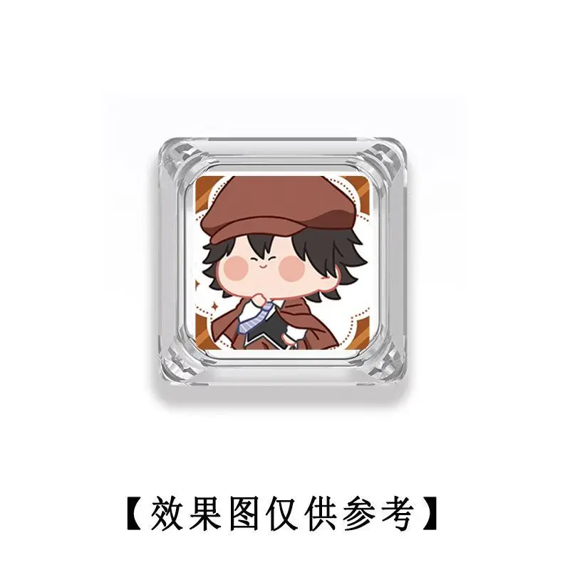 Bungo Stray Dogs emoji transparent light-transmitting keycaps cross-axis mechanical keyboard keycap set square PC keycaps - view 6