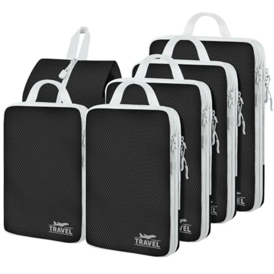 

6 Set Compression Packing Cubes Suitcase Organizer Lightweight Travel Essentials Compression Bags For Travel Accessories Luggag