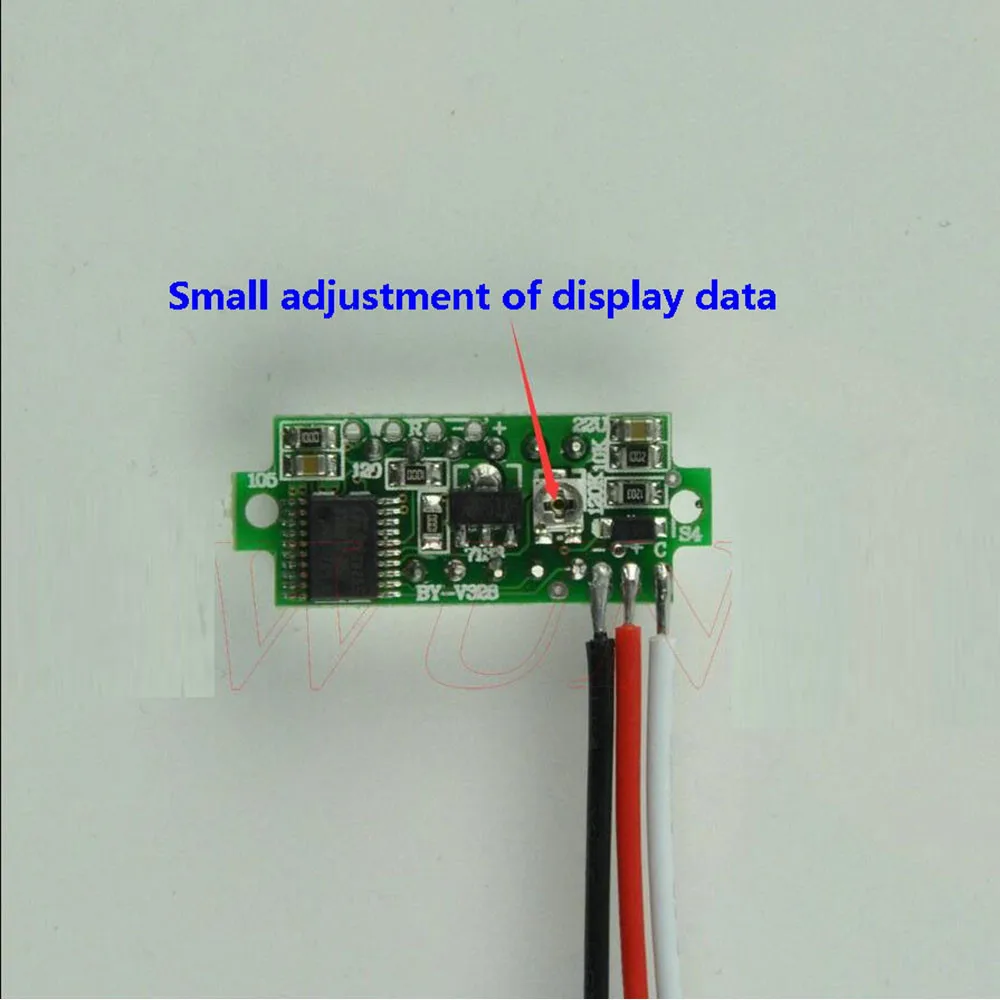 Imagem -05 - Painel Medidor de Tensão de Alta Precisão Led Voltímetro Digital Monitor de Bateria 3bit 028 dc 500v 300v 200v 100v 30v 5v 12v