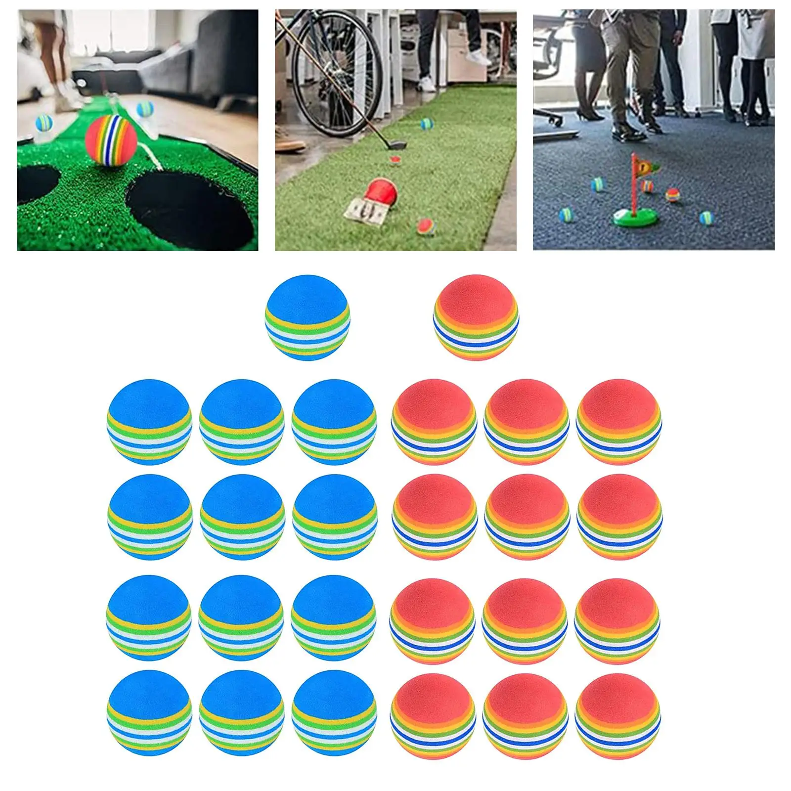 

26x Golf Foam Ball indoor Sponge Balls Practicing Pets Exerciser