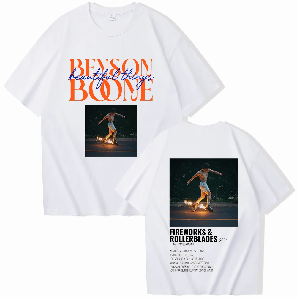 Benson Boone 2024 New Album T-Shirts O-Neck Short Sleeve Shirts Fans Gift