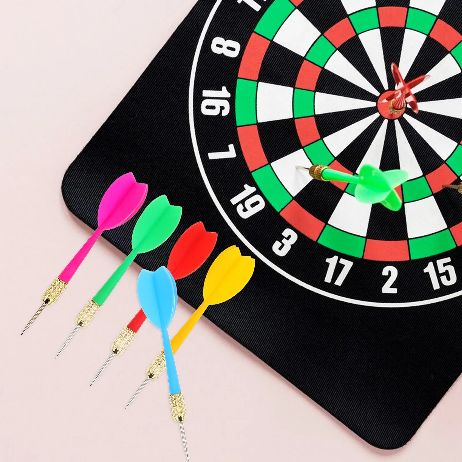 

15Pcs Colorful Metal Tip Set for Board Games Safe Indoor Outdoor Recreation Enhanced Grip Control Flights