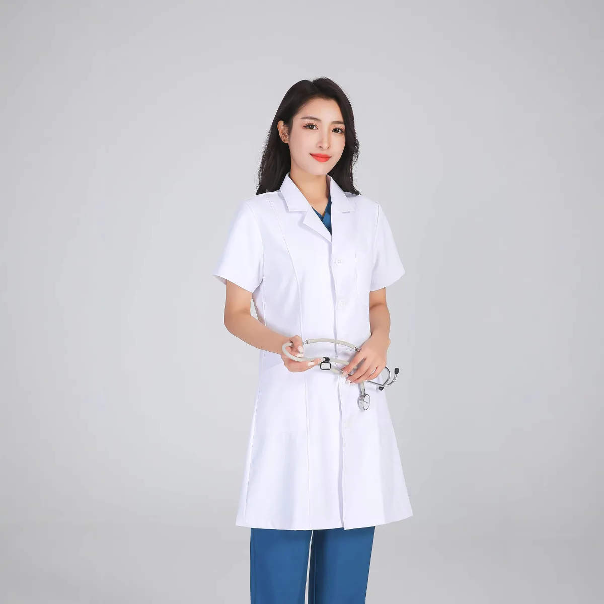 Weißer Mantel für Damen, antibakteriell und antistatisch, männliche Arztuniform, Dentalstomatist, weißer Mantel, Labor-Arbeitskleidung