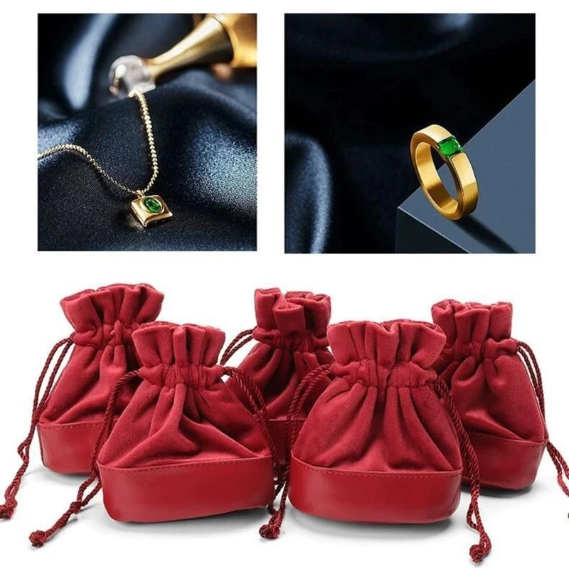 

J78F Мягкая и роскошная сумка для хранения ювелирных изделий, практичный органайзер для любителей ювелирных украшений