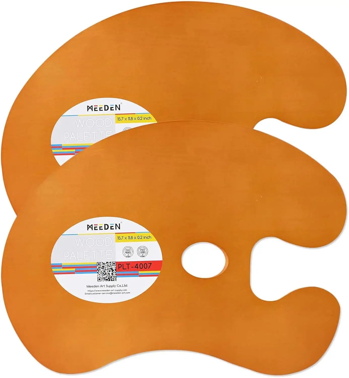 2 Pack Wood Paint Palette Oil Finished, Acrylic Paint Palette 15.7x11.8, Oil Paint Palette, Painting Palette, Art Pale