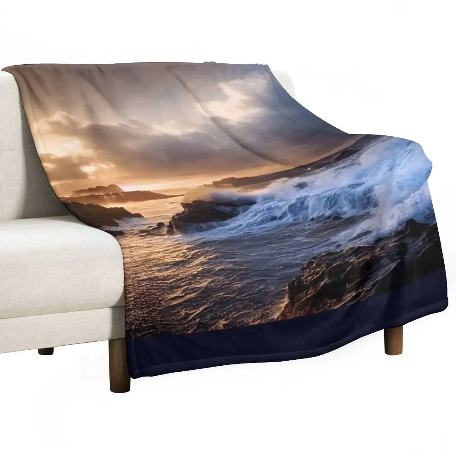 Incoming Tide Throw Blanket Shaggy Flannel Blankets For Sofas Blankets