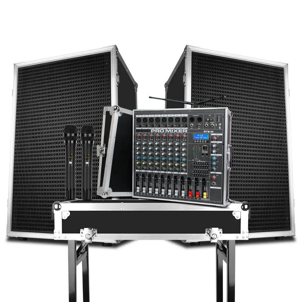 

D915Portable Speakers Accessories 15-inch 8way Professional Audio Sound System With Audio Mixer Speakers Stage Box Standard Set