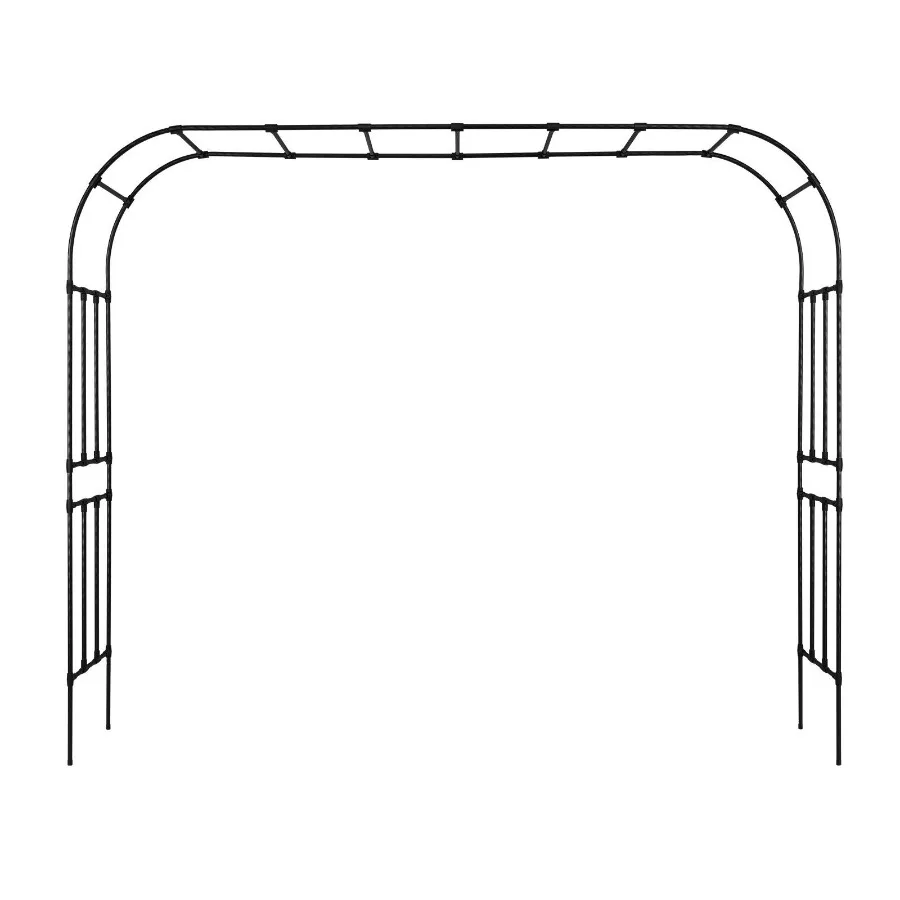 

Metal Garden Arch 94.5x126x15.8 in Trellis Arbor for Climbing Plant Party Dr