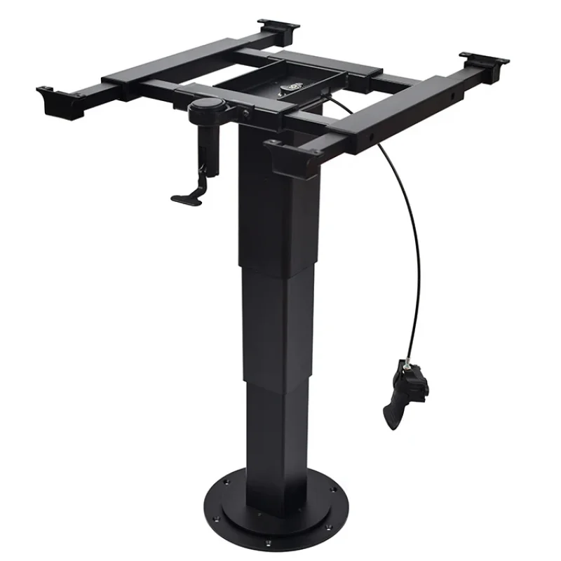4-Way Swivel & Slide Pneumatic RV Table System - Industrial-Grade Lifting Column With 360° Rotating Base For Luxury Motoomes