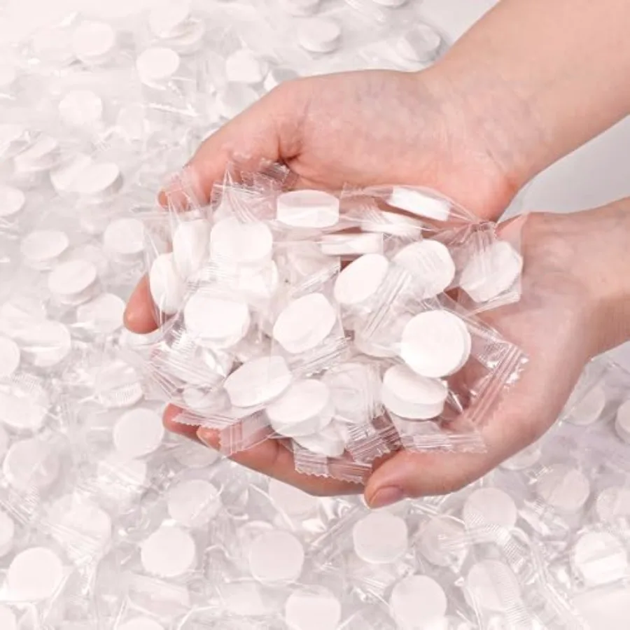 

300 PCS Compressed Towels Mini Tablets Disposable Portable Face Towel Cotton Coin Tissue Portable Towels for Travel Camping Hik