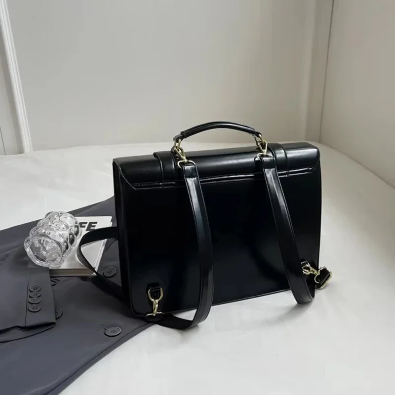 Japanese Academic Style JK Uniform Handbag Women PU Leather Large Capacity Backpack Ladies Everyday Anime Ita Bag Preppy Y2k