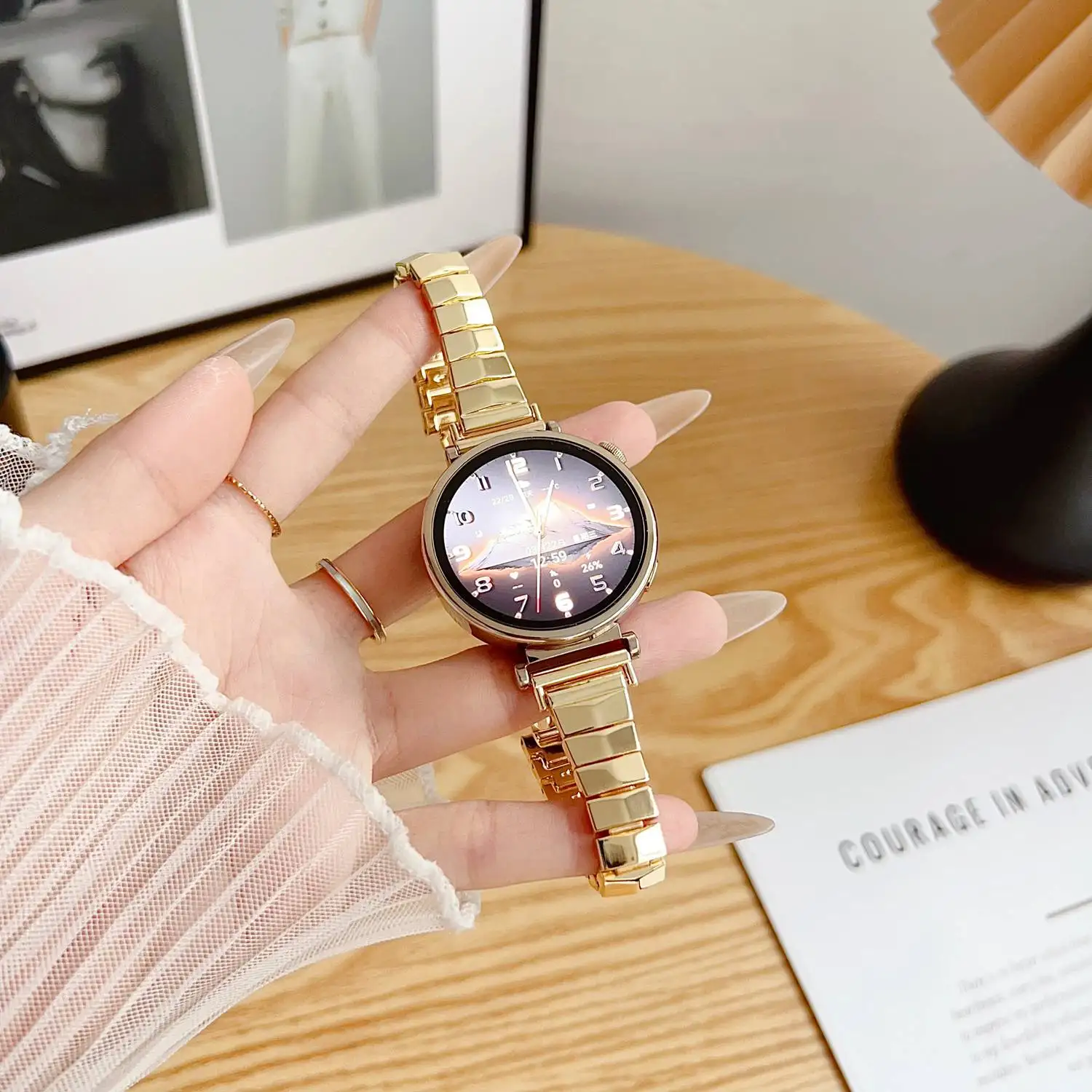 Fashion Link Strap For Samsung Galaxy Watch 7 FE 5 Pro 4 6 classic band 44mm 40mm sport correa loop