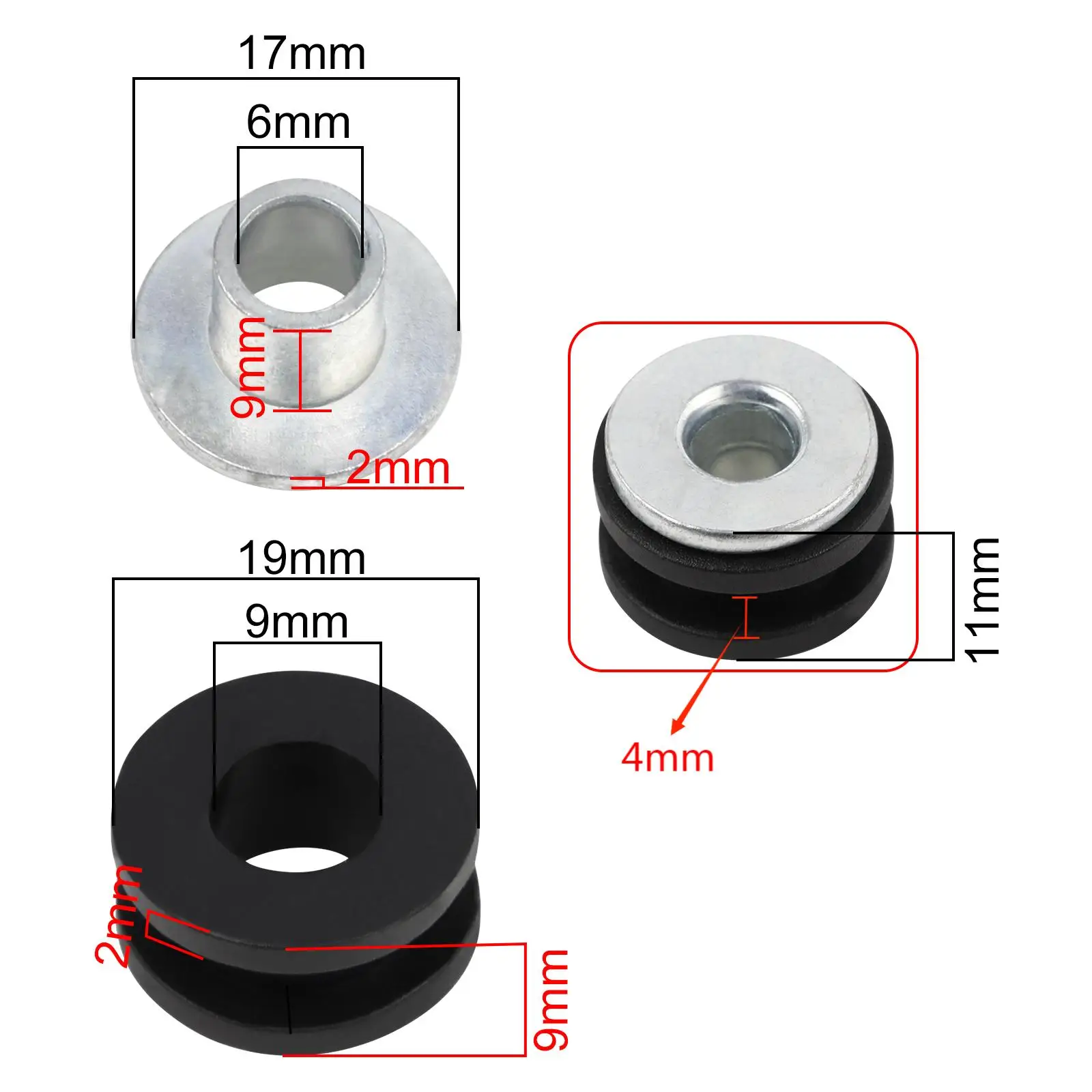 Motorcycle Rubber Grommets Bolt Fairing Screw Relief Cushion for Honda CBR 954 929 Suzuki GSXR Kawasaki Yamaha R1 R6 YZF 750 600