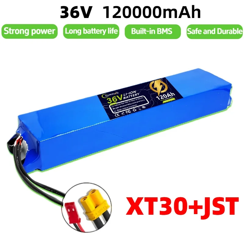 10S3P 120Ah 36V lithiumbatterij 18650 lithiumbatterij geschikt voor Xiaomi M365 batterij Moto Scooter batterij + 42V oplader